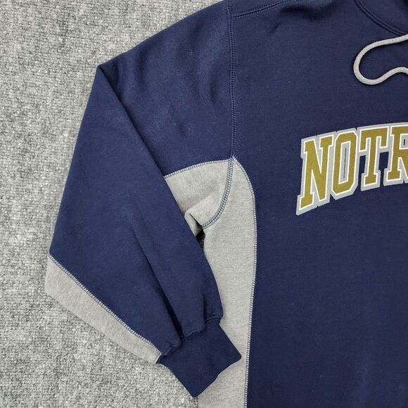 Vintage Notre Dame Fighting Irish Hoodie Mens Small Jansport Pullover Sweatshirt - Picture 8 of 14